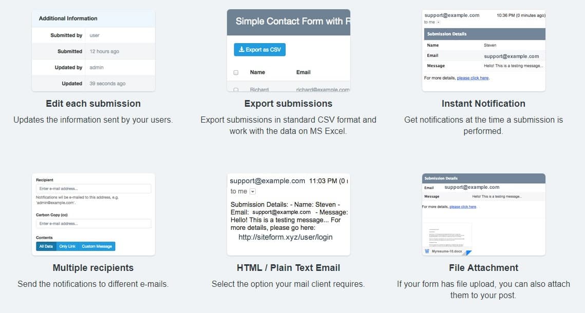 Site Form - Advanced Form Builder and Manager