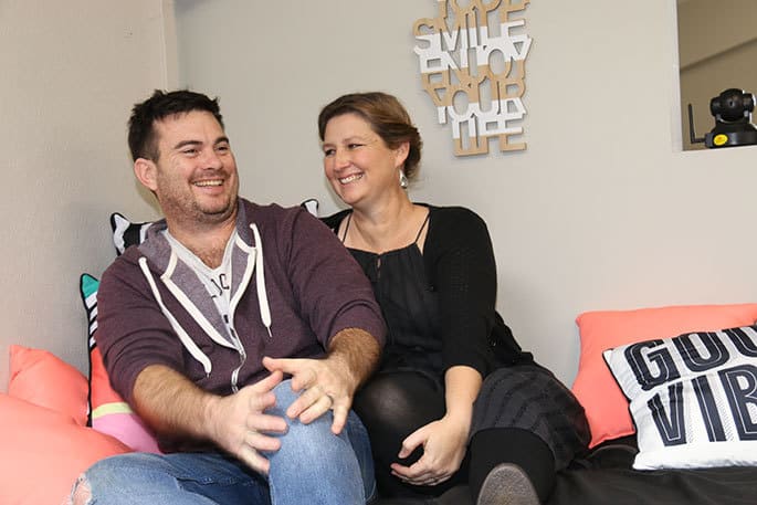 Stephen and Tracey Fawcett at ‘The Loft’, a funky new space for the youth of Te Puke.