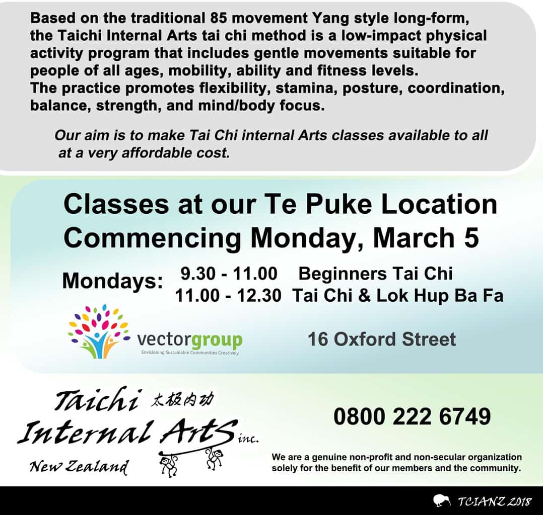 Tai Chi Te Puke Youth and Community Centre