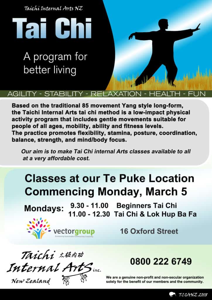 Te Puke Tai Chi Internal Arts