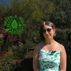 Bahareh portrait in thriving community garden setting