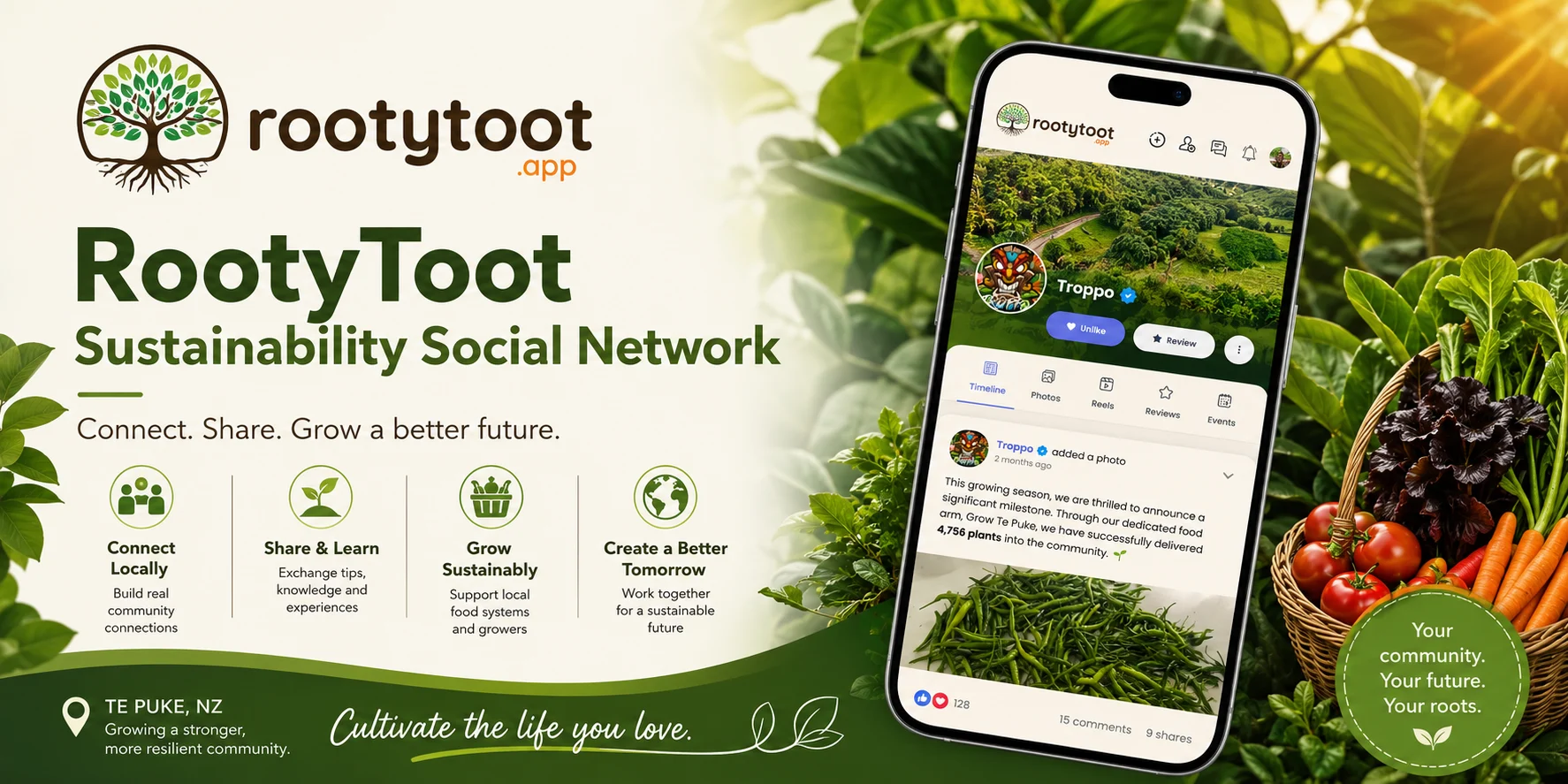 RootyToot sustainability social network